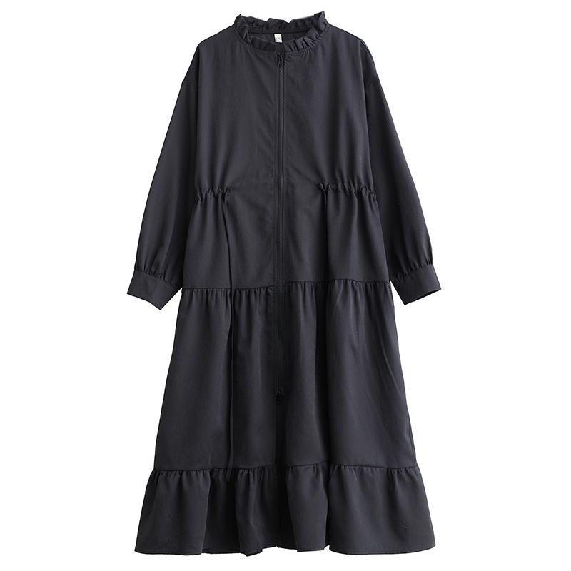 Long Sleeve Plus Size Vintage New In Dresses for Women Casual Loose Long Spring Autumn Dress