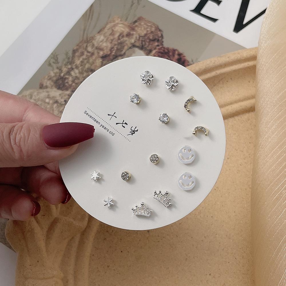 Elegant Pearl Earring Set: Niche 925 Silver Butterfly & Four-Leaf Clover Studs for Women