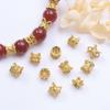 Double-Sided Gold-Plated Hollow Flower Beaded DIY Bracelet/Necklace
