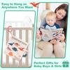 17x16CM Baby Soft Cloth Book Tail Cloth Book Parent-child Interactive Sensory Dinosaur Book 0-36 Months Newborn Montessori Toy