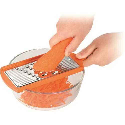 Shimomura Kogyo, Made In Japan, Full Vegetable Thick Julienne Slicer, FSF-01, Dishwasher Safe, Made In Tsubame-Sanjo, Niigata, Orange, 268 X 90 X 14 M