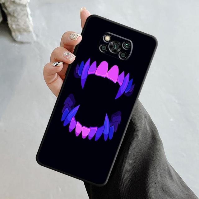 Terror Demon Smile Teeth For Xiaomi Poco X3 Nfc X4pro X5 M3 For Mi 12 13 11 10 10t 8 Note10 Lite 11ultra 11t Pro F1 Cover