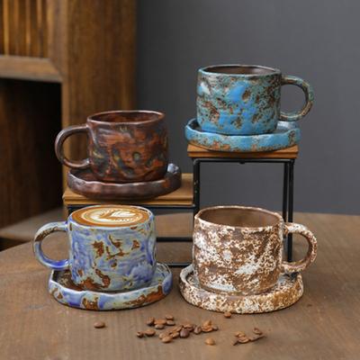 Japanische Keramik Kaffeetasse Untertasse Vintage Steinzeug Frühstück Haferflockenbecher Kreative Nachmittag Kamelienblüte Teetasse Zuhause Wasserbecher