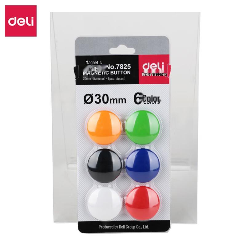 Deli 30mm Mixed Color Magnetic Pushpins