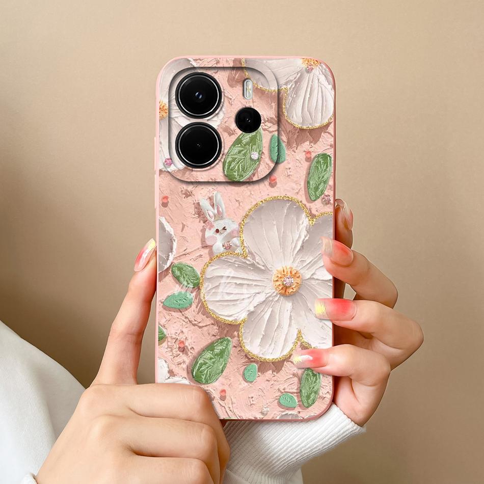 For Redmi Note 14 4G Europe Case Cute Cartoon Full Protection Funda For Redmi Note14 Liquid Silicone Shockproof Back Covers Capa