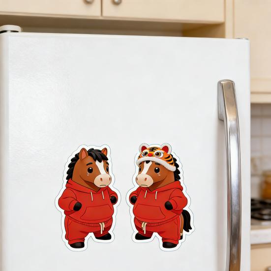 1 Paar 3D Elastischer Bauchtier-Aufkleber Angst Stressabbau Cartoon Tier Aufkleber mit Dickem Bauch Knet-Bauchtier Anti-Kollisions-Aufkleber