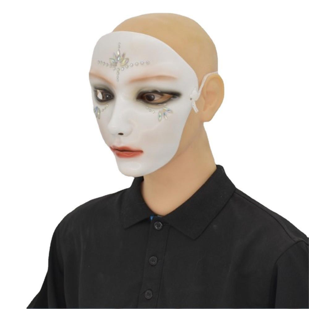 Butterfly Knot Sticky Rhinestones And Butterfly Mechanical Pattern Mask With Rhinestones For Themed Events And Stage Performances