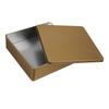 Tinplate Candy Box for Storage Decorative Golden Empty Square