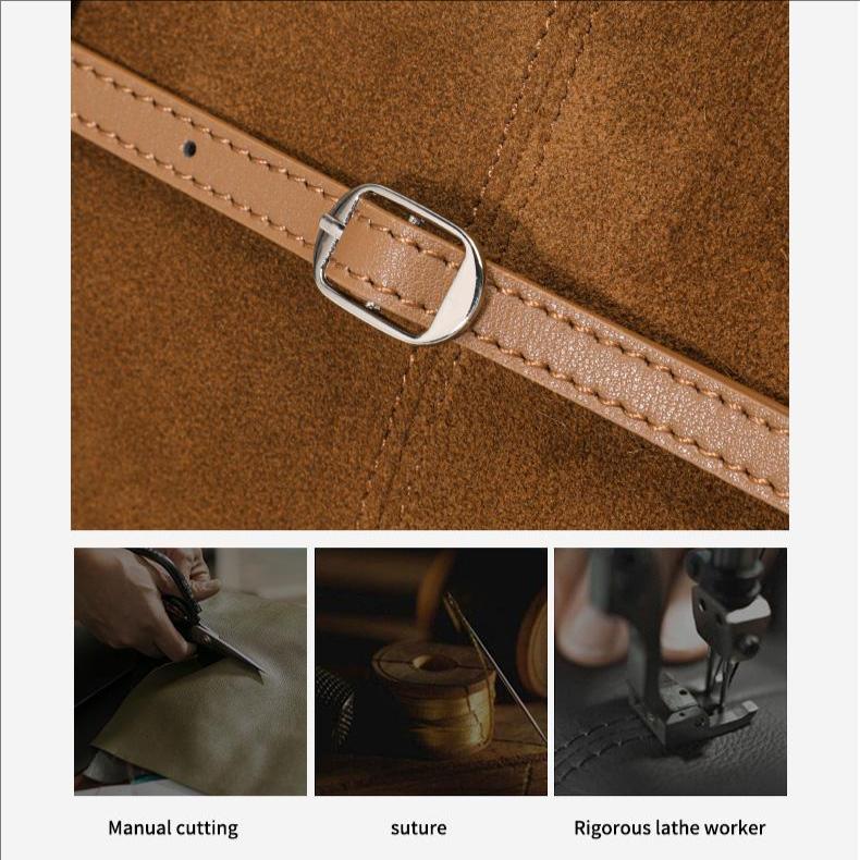 Borsa a Mano AIDRANI Originale in Pelle a Due Strati per Donna – Borsa Tote Classica in Pelle Scamosciata Marrone con Manico Superiore, Borsa alla Moda Elegante e Resistente