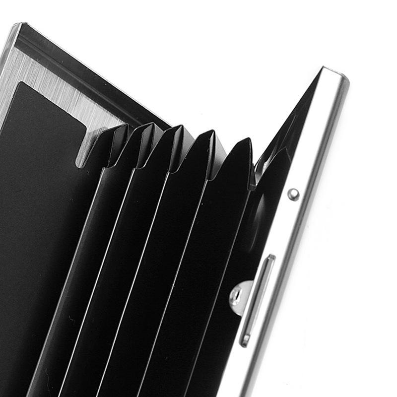 Stainless Steel Anti-RFID Card Holder: Women's Credit Card Case & Men's Business Card Organizer