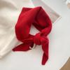 British Korean Triangle Scarf Niche Wool Triangular Scarf Women Headscarf Knitted Scarf Multi-functional Warm Knitted Scarf