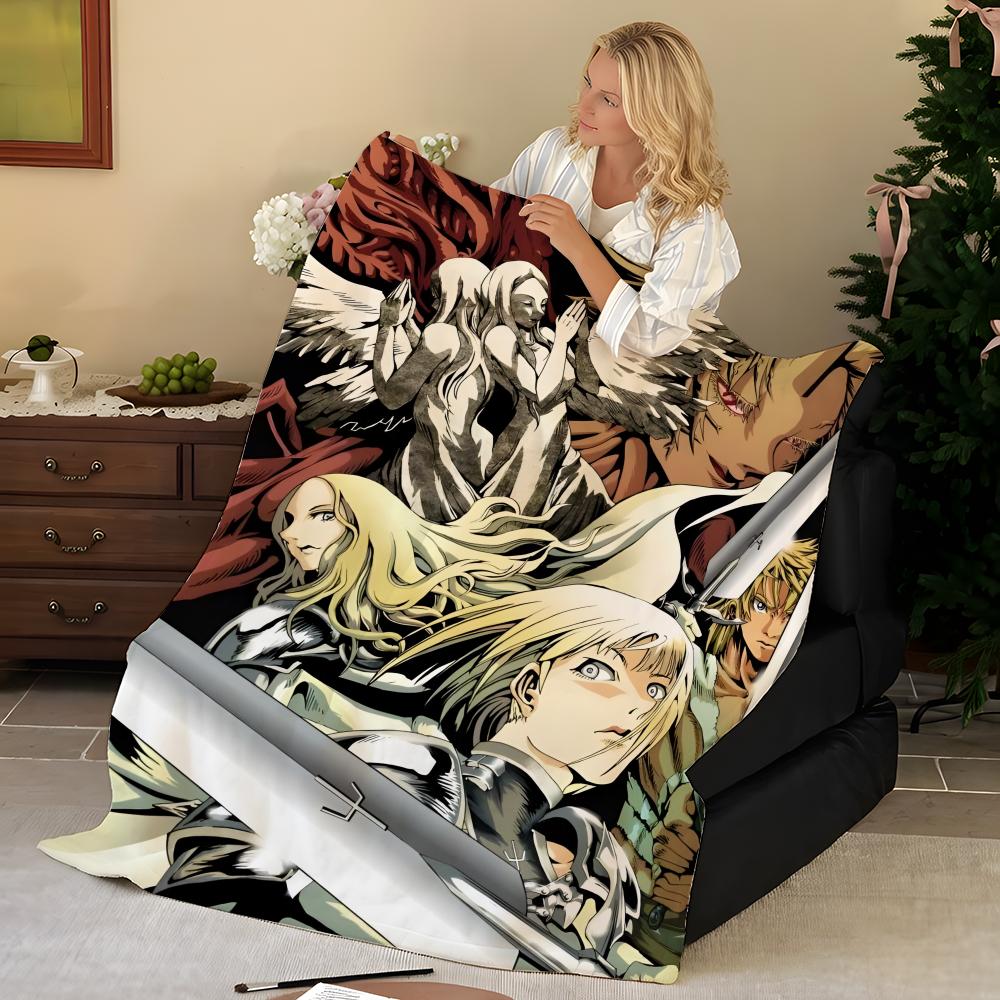 Anime C-Claymore Throw Flannel Blanket, Soft Warm, Durable & Washable Cute Cool
