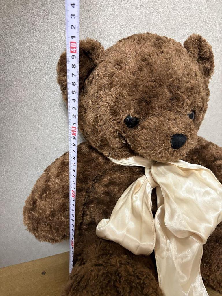 [USED] Big Teddy Bear Plush Toy with Large Ribbon