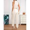 Spring/Summer Sleeveless Top + High-Waisted Straight-Leg Pants Women's Two-Piece Set