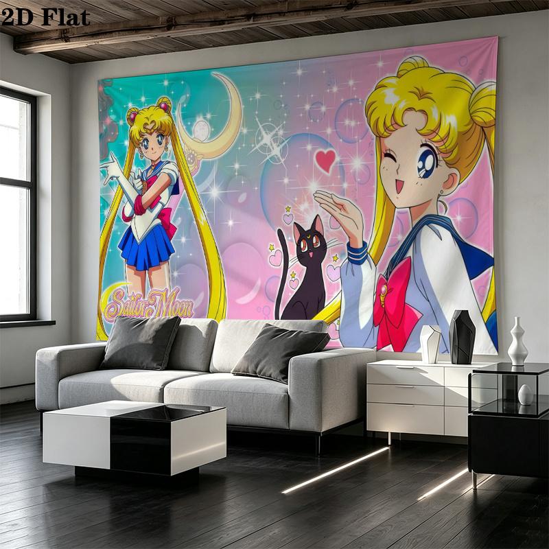 Magic Saylor Girls Wall Tapestry Aesthetic Wall Hanging Printed Fabric Blanket Decorative Tapestries for Bedroom Living Room Home Decor