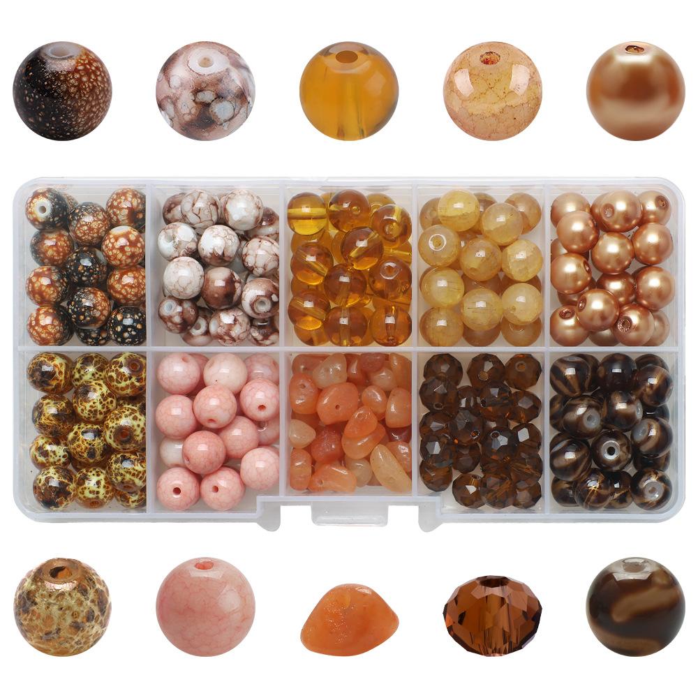 10 Grid/box Gravel Cracks Burst Beads, Glass Crystal Loose Beads, DIY Bracelet, Beaded Material