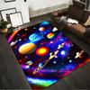 Colorful Outer Space Planets Galaxy Design Carpet for Living Room Decor Suitable for Use As an Anti-slip for Living Room Bedroom Sofas