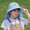 Cute Big Brim Children's Sun Hat Extended Shawl Foldable Sunscreen Hat UV Resistant Thin Sunshade Hat Summer