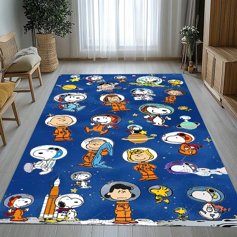Tappeto Area Antiscivolo Cartoon Cane Snoopy Carino per Soggiorno, Morbido Tappeto per Camera da Letto, Stanza dei Giochi dei Bambini, Divano, Decorazione per la Casa, Zerbino, Regalo