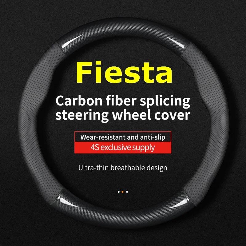 No Smell Thin For Ford Fiesta Steering Wheel Cover Leather 1.3 1.5 1.6 2004 2005 2006 2009 2010 2011 2012 2013 1.0 GTDi 2014