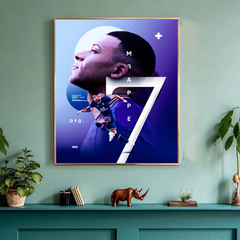 Mbappe 5D Diy Diamond Painting Round Diamond Diy Frameless Holiday Artwork Suitable For Home Office Wall Decoration