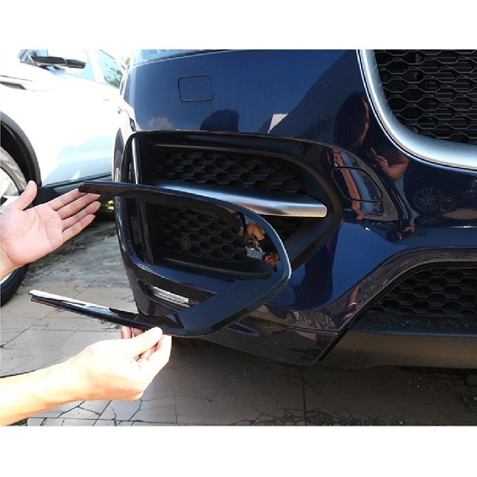 2Pcs/set Car Front Fog Light Lamp Frame Cover Trim For Jaguar F-Pace F Pace R-Sport X761 2016 2017 Auto Exterior