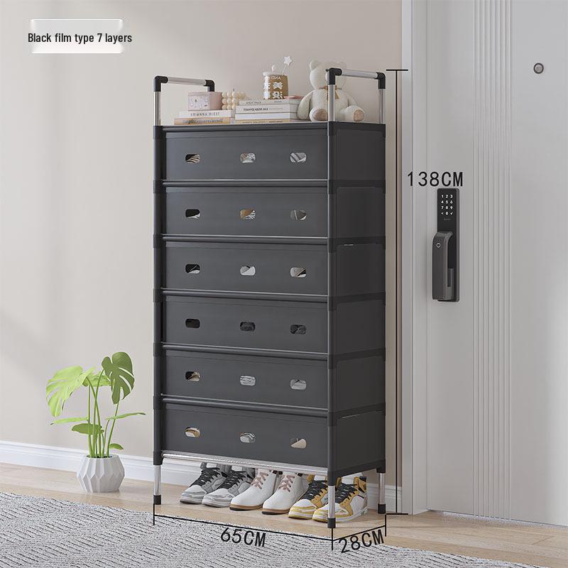 Shoe Cabinet 1.0: Classic Multi-Layer Dustproof Entryway Rack for Household