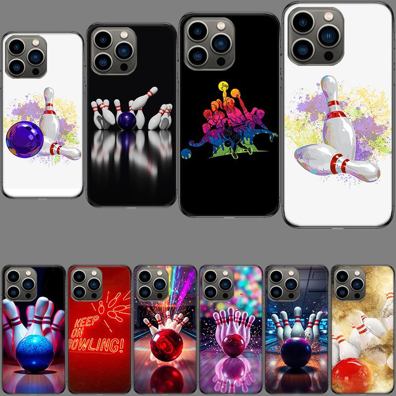 Bowling Entertainment Activities Phone Case For Iphone 16E 15 Pro 14 Plus 17E 16 17 Pro Max Air 11 12 13 Mini Shockproof Capa