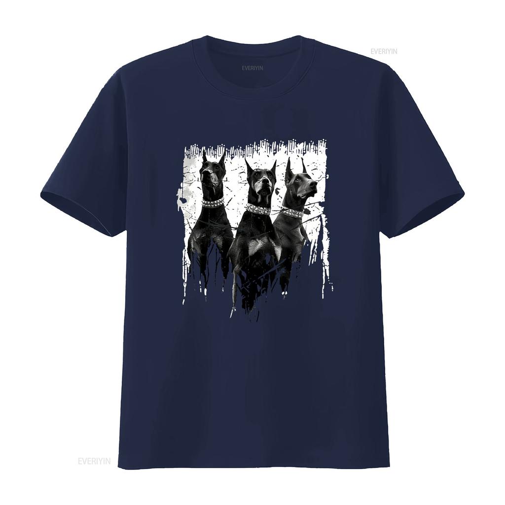 Doberunisex Pinscher Black And White Dog Lovers T Shirt Sweat 14169 Vintage Fashion Homme Streetwear Top For Everyday Wear