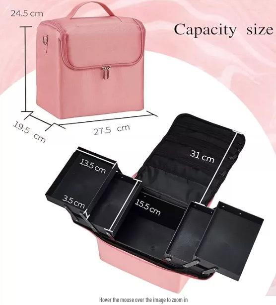 "Professional Portable Cosmetic and Manicure Tool Box - Large Capacity Travel Storage Case"