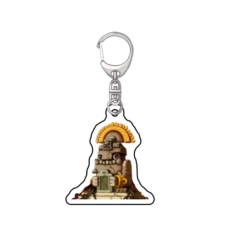Harajuku MapleStory Kawaii E Hot Game Fans Souvenir Blue Snail Mushroom Bat Keychain