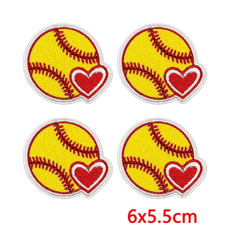 10PCS Softball Themed Iron On Patches, Softball Bow & Unicorn Embroidery Patches, Patches for Clothing DIY Decoration