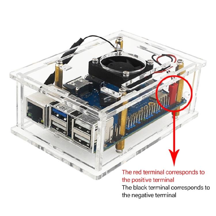 Akrylhölje för Orange Pi 5 Pro Board Cover Förbättra Prestanda Kylfläkt Valfri