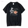 12 Ft Skeleton Club T Shirt Funny Halloween Foot Giant Long or Short Sleeves Vintage Washed Designer Clothes Stretched