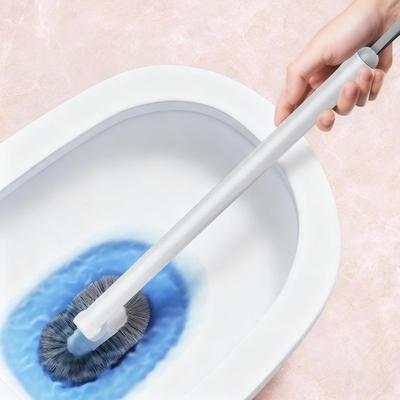 S Shaped Toilet Brush Wall-Mounted Cleaning Brushes Long Handled Soft Bristles Brush 360 No Dead Corner Bathroom Accessories