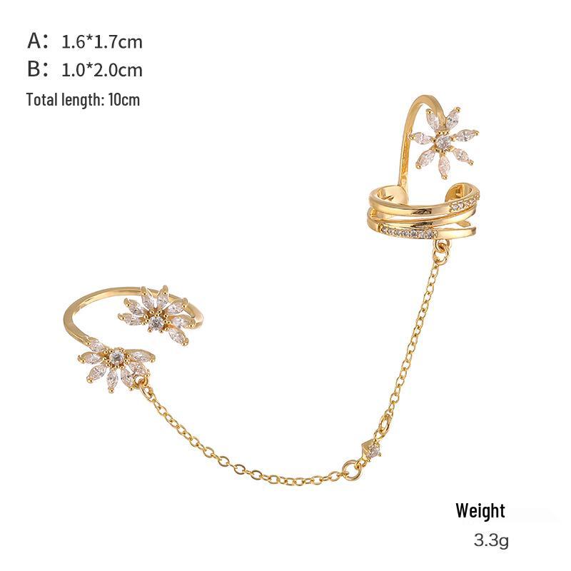 Kenjie Pozłacany Miedziany Zestaw Pierścionków na Paznokcie z Cyrkoniami z Regulacją dla Kobiet - Kolekcja Letnia