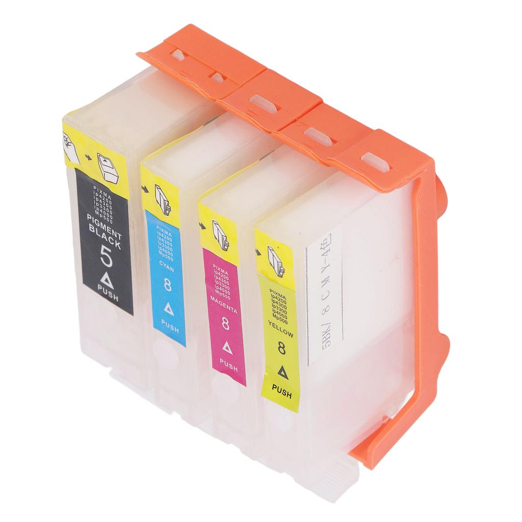 4Pcs Ink Cartridge Refill Replacement for PGI 5BK and CLI 8C M Y Printers Parts Accessories