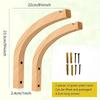 Minimalist Natural Wood Wall Plant Hanger Heavy Duty Hanging Flower Pot Hook for Modern Home Office Wall Decor