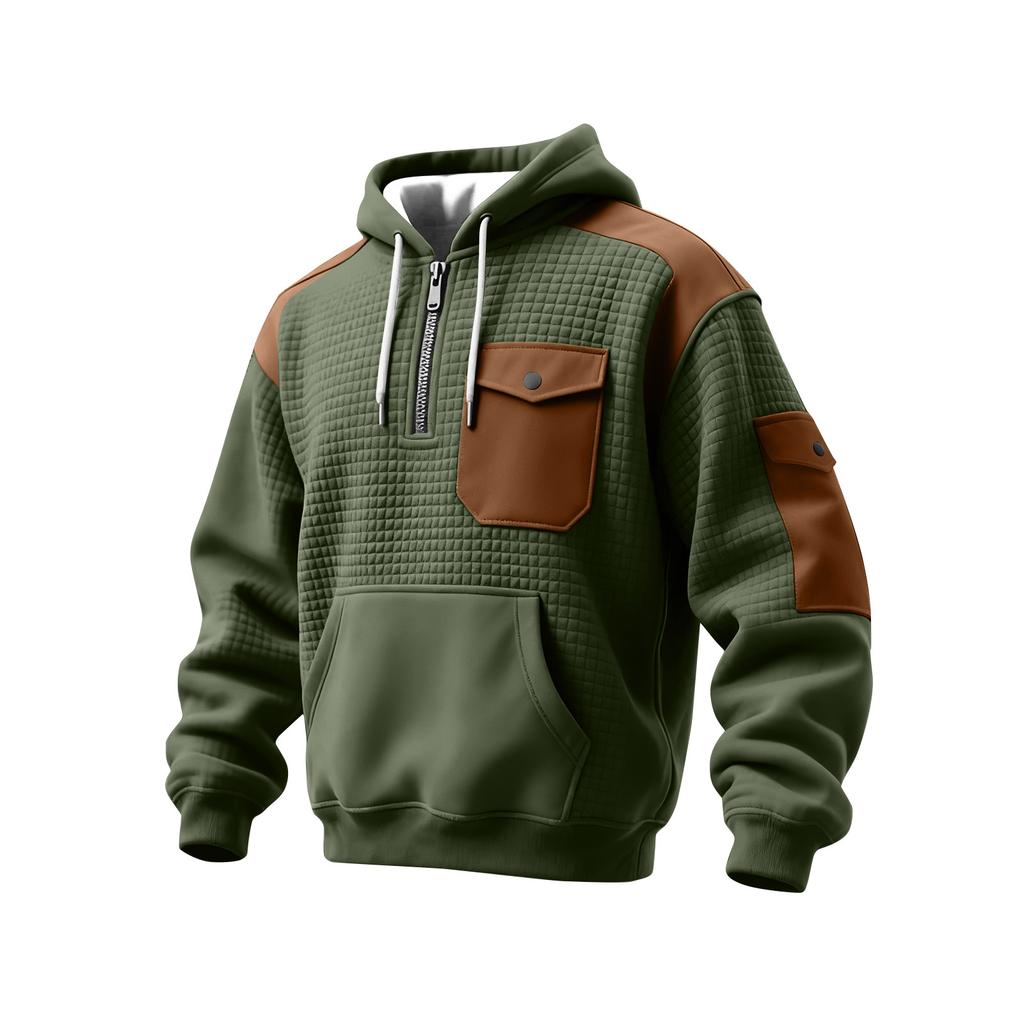 Men's Solid Color Sweatshirt Hoodie Men's Sports Large Size Casual Sweatshirt