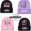 K-Pop Demon Hunters Kids Boys Girls Rumi Zoey Mira Knitted Hat Velvet Hat Autumn Winter Warm Kids Knitted Cap