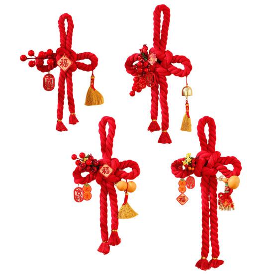 Chinesischer Seilknoten Hängeanhänger Schlangenjahr Türgriffhänger Frühlingsfest Ornament für Zuhause