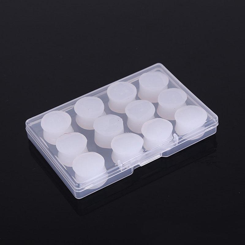 

12Pcs/box Silicone Ear Plugs Noise Reduction Sleep Anti Canceling Sound Insulation Earplug Protection Sleeping Reusable Ear Plug белый