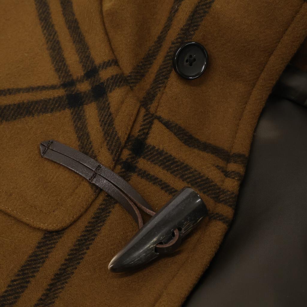 SHIPS Brown Check Duffle Coat coat S BrownUsed