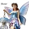 Elegant Entrance Hall Lighting Fairy Wall Night Light, Resin Elf Sculpture Lantern for Bedroom, 3D Faux Crystal Pendant Hanging Art Decor with