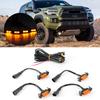 4pcs 12V Car LED Grille Light High Brightness Accessory Fit for Toyota Tacoma 2016‑2020Yellow Lens Yellow Light