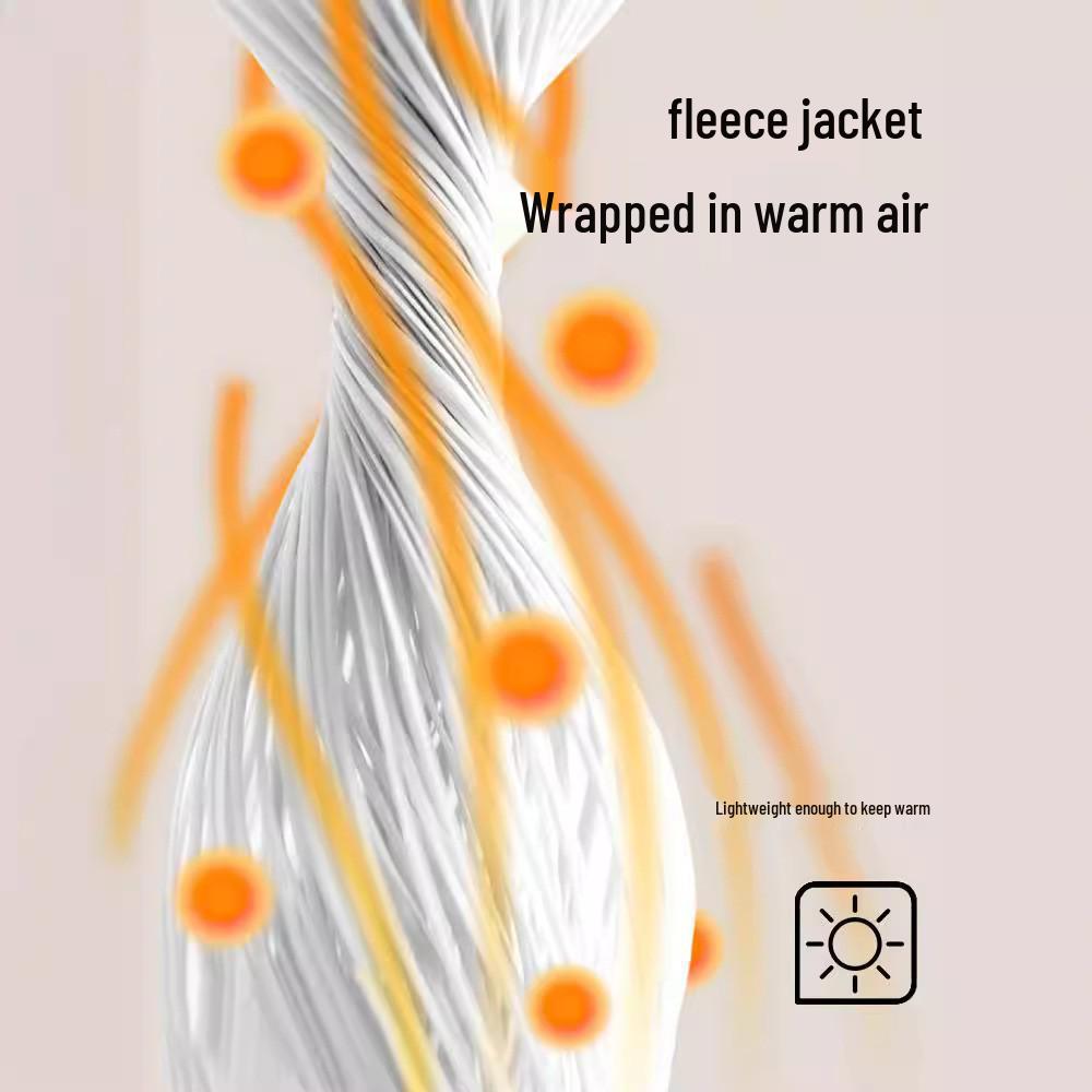 Men's Plus Size Versatile Winter Fleece Jacket with Stand-Up Collar and Windproof Design