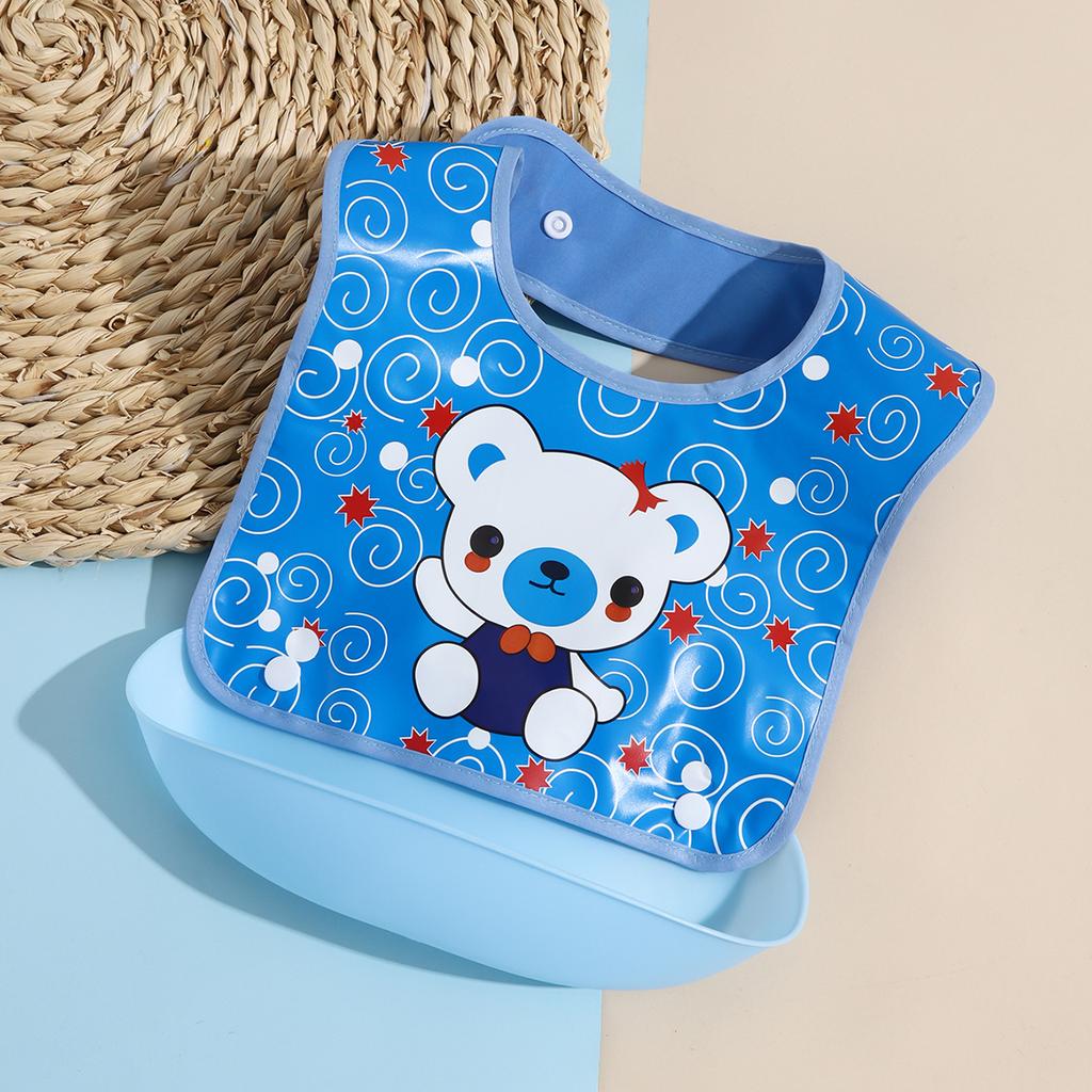 Baby food bib Baby waterproof bib three-dimensional detachable food food pocket Child child saliva pocket