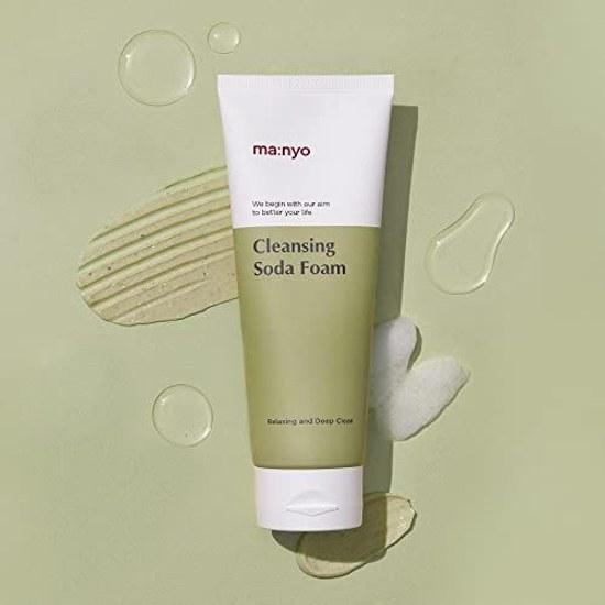 MANYO Pure Deep Cleansing Foam Soda 150ml 99 natural origin pore blackhead sebum removal fine dust 42 types active ingredients low irritation Korean