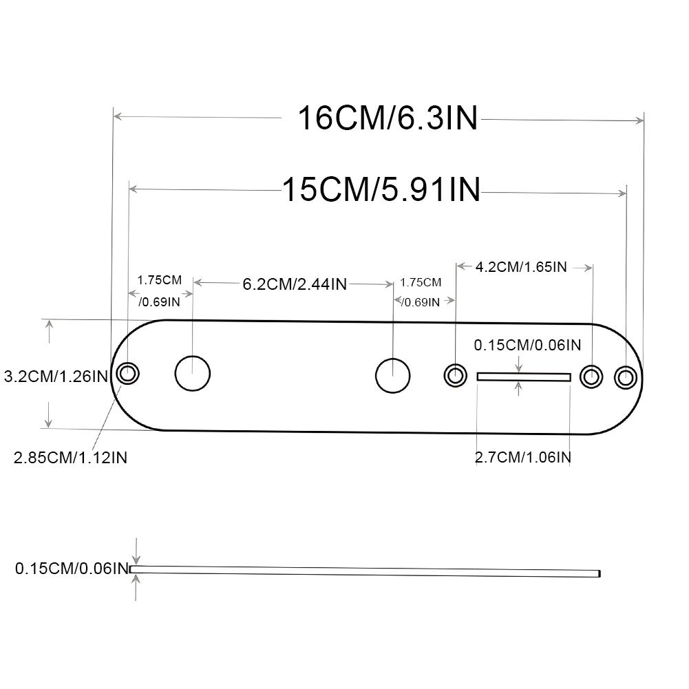 Guitar Parts Metal Electric Guitar Control Plate with Screws for Fender Telecaster Tele Guitar