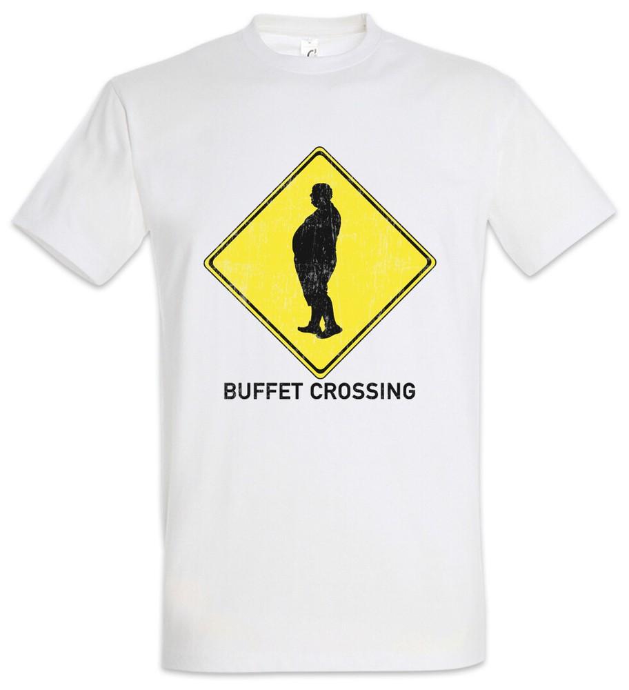Buffet Crossing Sign T-Shirt Fun Chubby Pride Fat Large Big Heavy Plump Proud